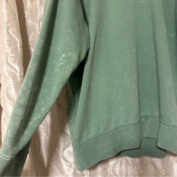 Nike Washed Fleece Hoodie Sweatshirt Jade Green Bleach - Picture 7 of 14